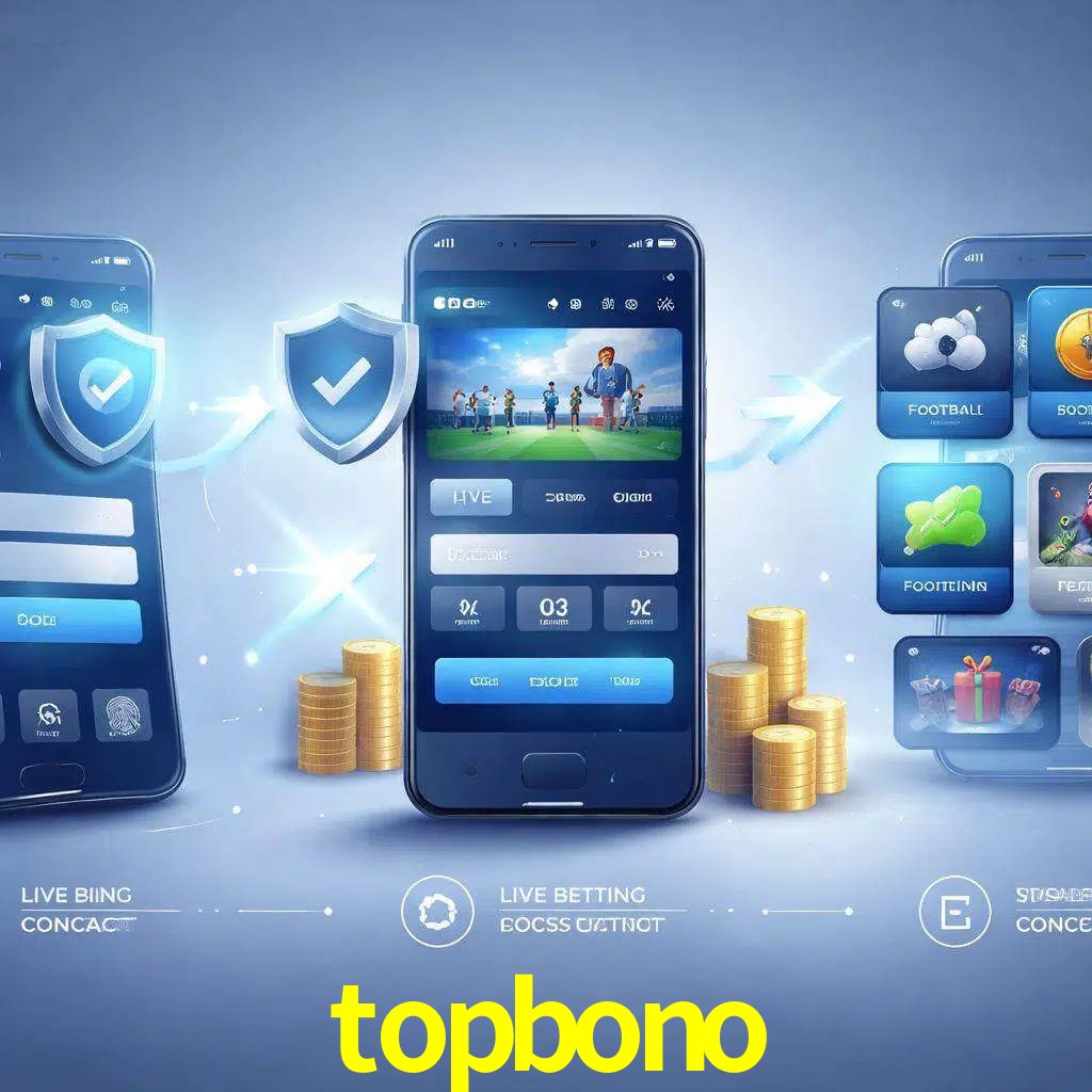 Pasos de acceso a la app topbono en pantalla de teléfono móvil